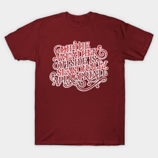 Funny Let it Snow Christmas Lettering T-Shirt